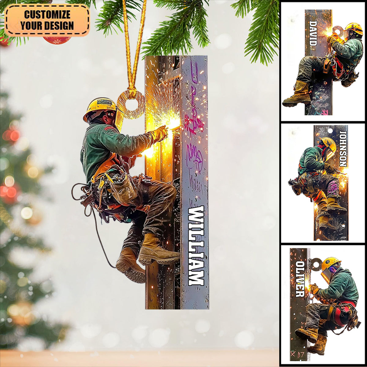 Personalized Ironwork Ornament, Christmas Tree Ironwork Decoration