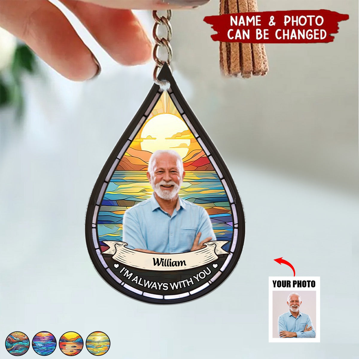 I'm Always With You - Personalized Memorial Custom Shaped Keychain