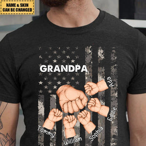 Grandpa Is Like Dad Without Rules - Family Personalized Custom Unisex T-shirt