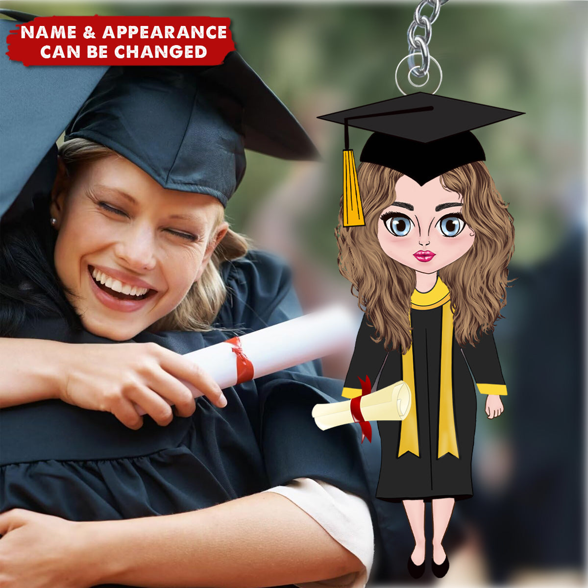 Graduation Girls - Personalized Acrylic Keychain - Graduation Gifts