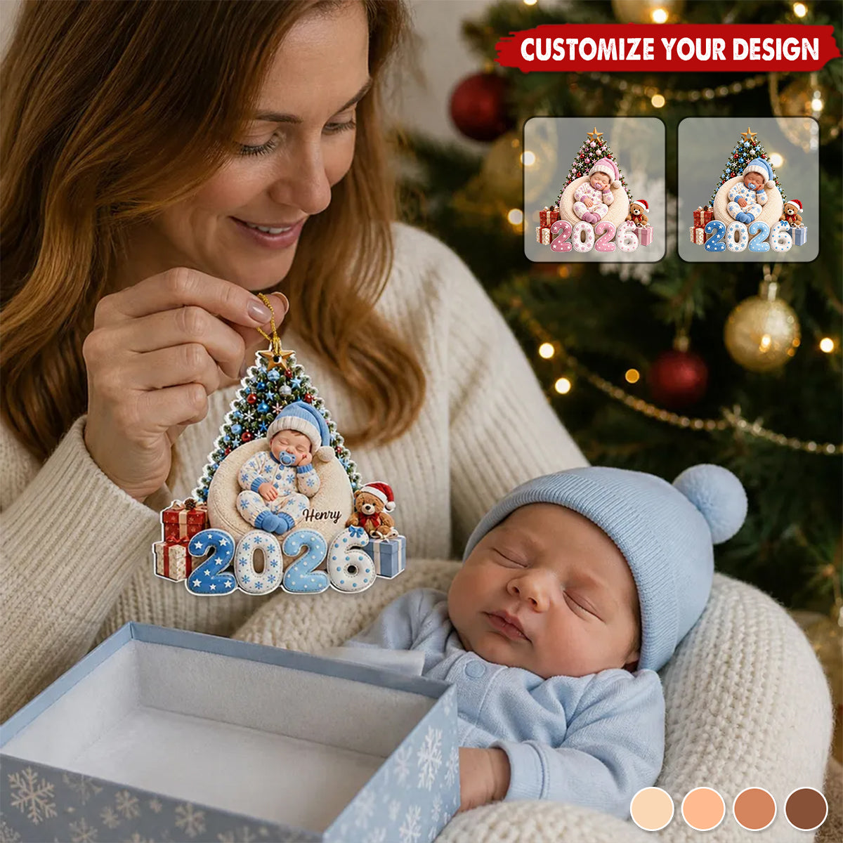 Angel Sleeping - Personalized Acrylic Ornament