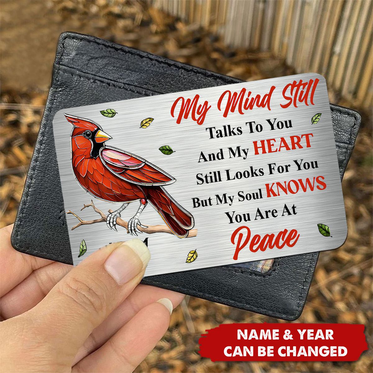 My Mind Still Talks To You - Personalized Stainless Steel Wallet Card