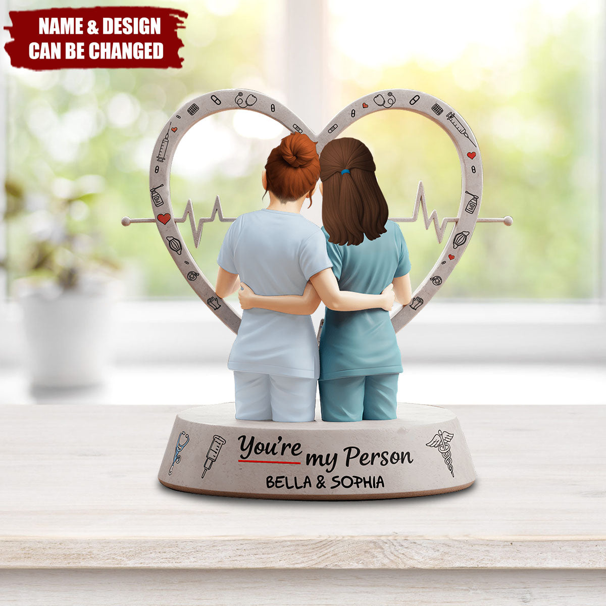 Nurse Besties Acrylic Plaque - Personalized Gifts For Best Friends