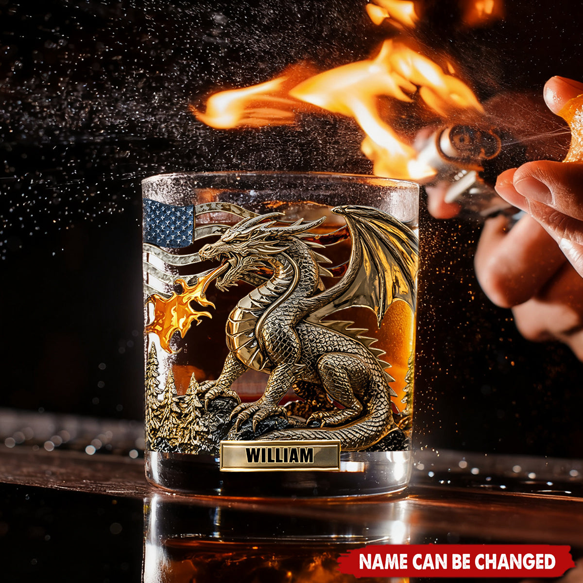 Cool Dragon - Personalized Dragon Whiskey Glass