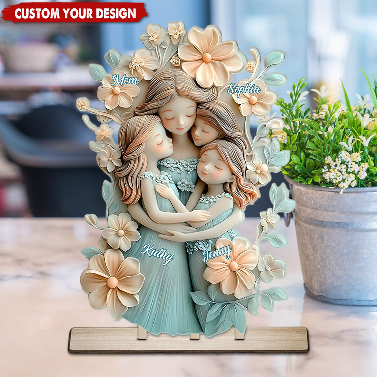 Like Mother Like Daughter - Personalized 1-Layered Wooden Plaque