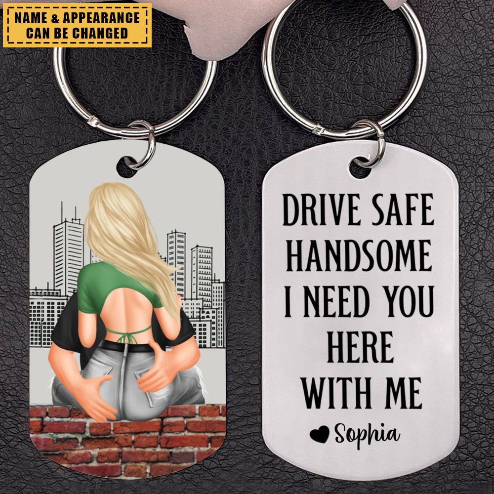 Drive Safe - Personalized Engraved Stainless Steel Keychain