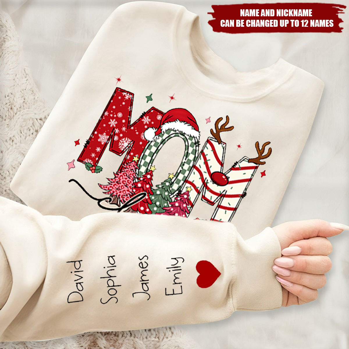 Personalized Christmas Grandma, Tree Christmas For Grandma, Gift Nana And Kids Sweatshirt