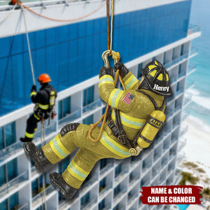 Personalized Firefighter Christmas Ornament - Custom Fireman Gift
