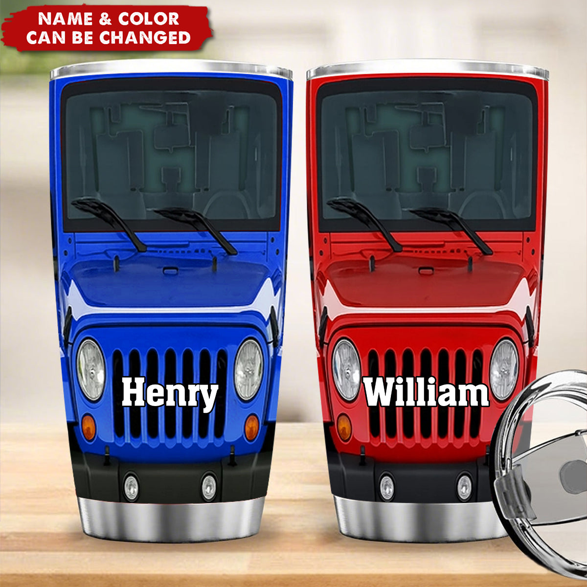 Customizable With Your Name Stainless Steel Tumbler, Gift For Car Enthusiasts