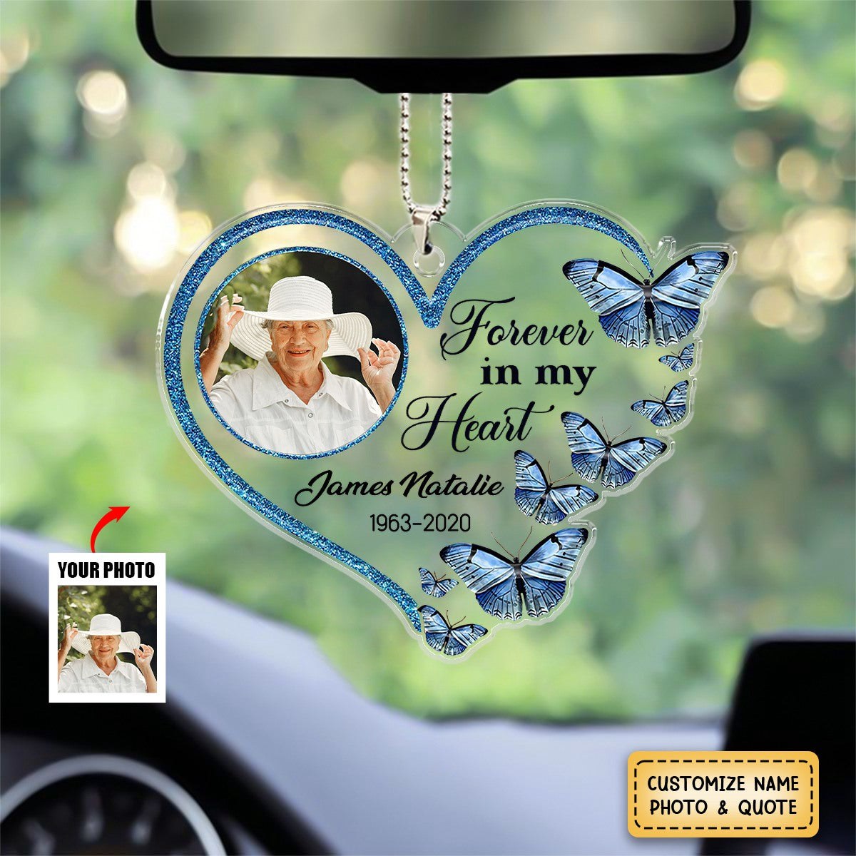 I Am Always With You Enter Name, The Years Upload Photo Personalized Acrylic Ornament