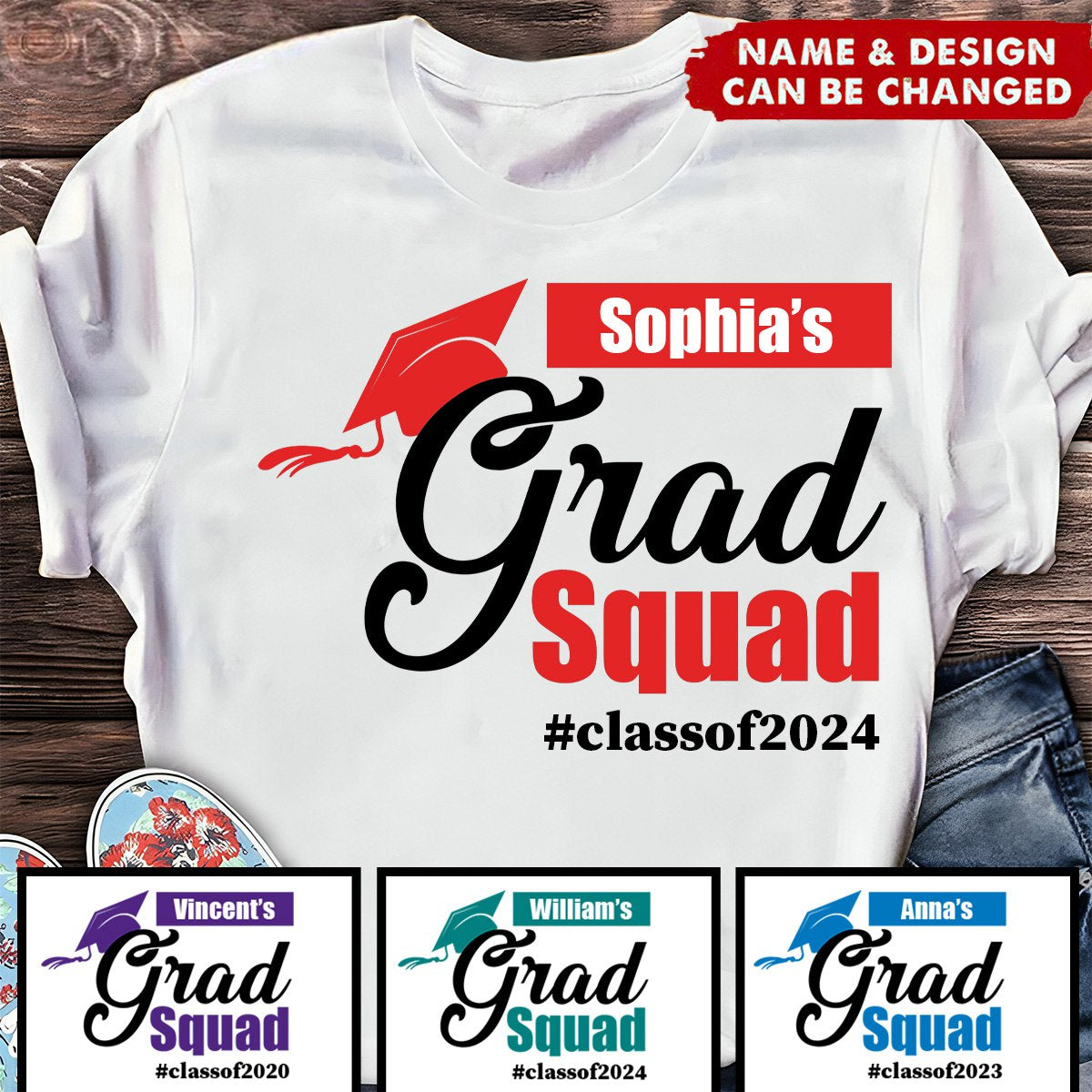 Graduate Family Grad Squad - Personalized T-Shirt