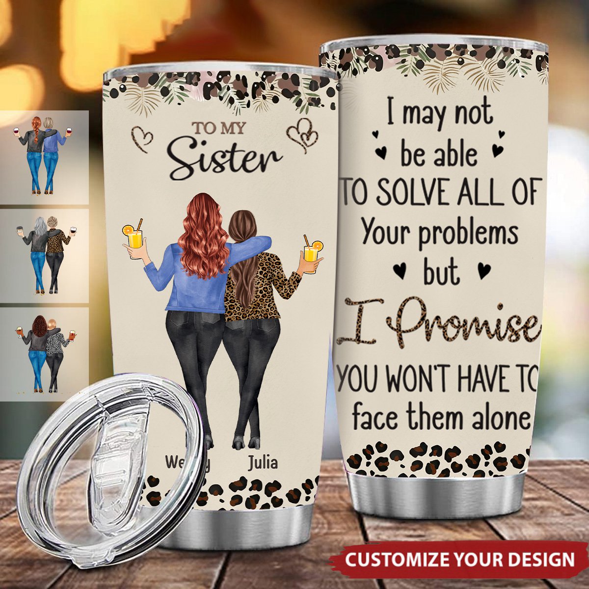 I Love That You're My Soul Sister Personalized Tumbler