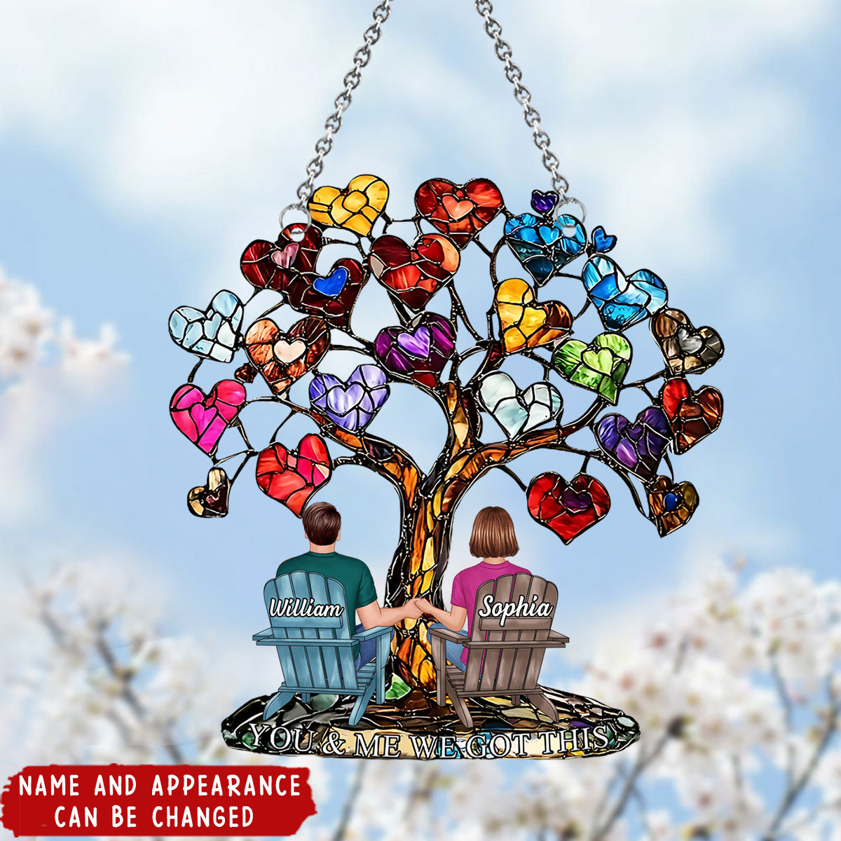 You And Me We Got This - Personalized Couple Window Hanging Suncatcher Ornament