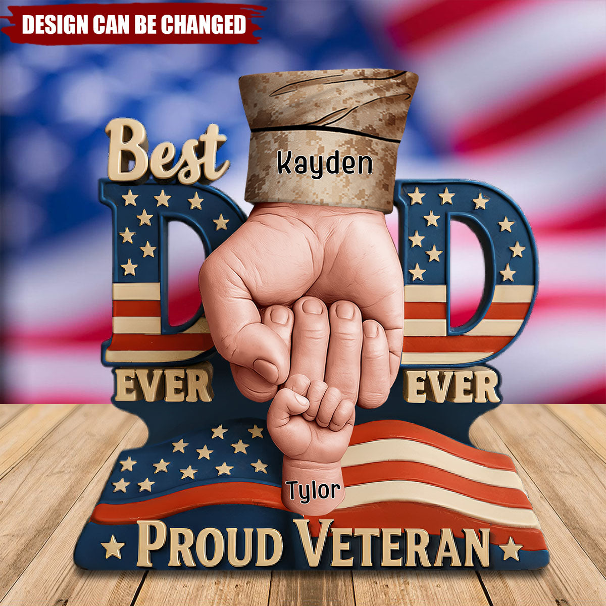 Proud Veteran Dad Acrylic Plaque - Personalized Gifts For Father