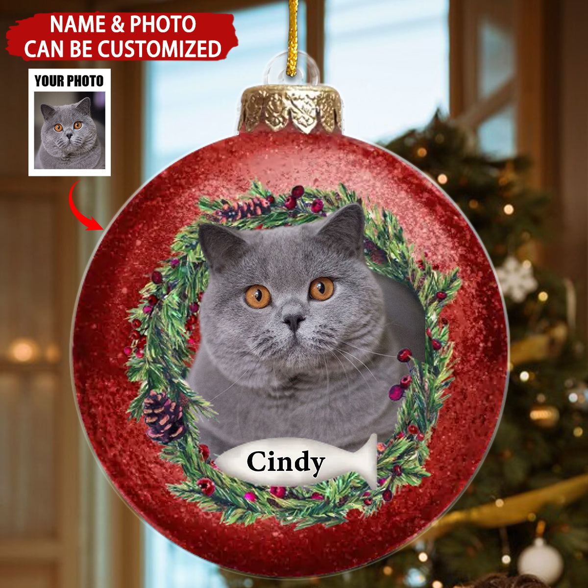 You’ll Always Be With Me In Spirit Personalized Christmas Ornament