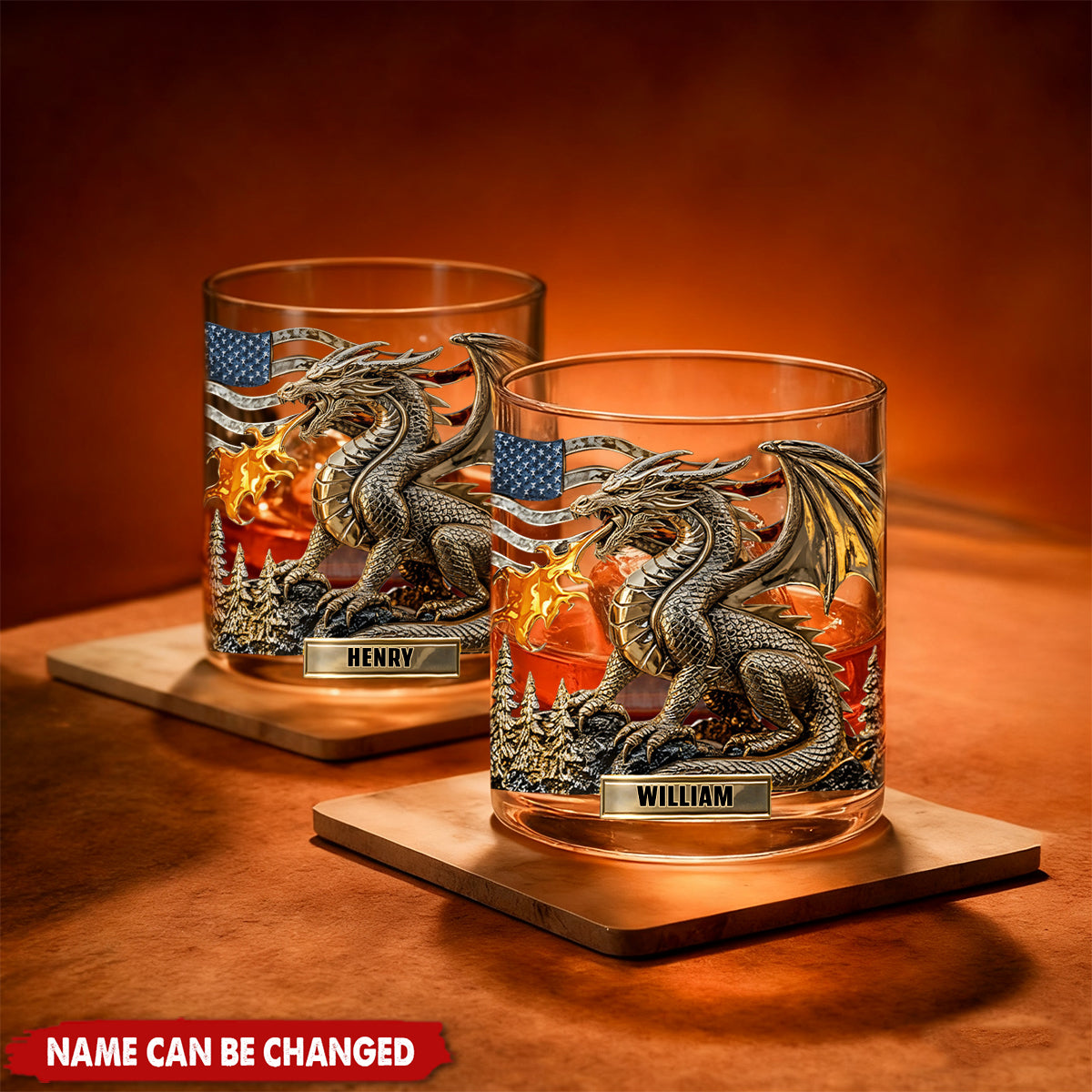 Cool Dragon - Personalized Dragon Whiskey Glass