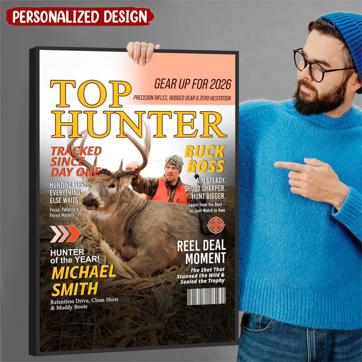 Custom Hunting Magazine Poster, Personalized Hunting Gifts for Men
