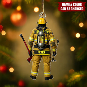 Custom Firefighter On Duty Personalized Ornament Gift