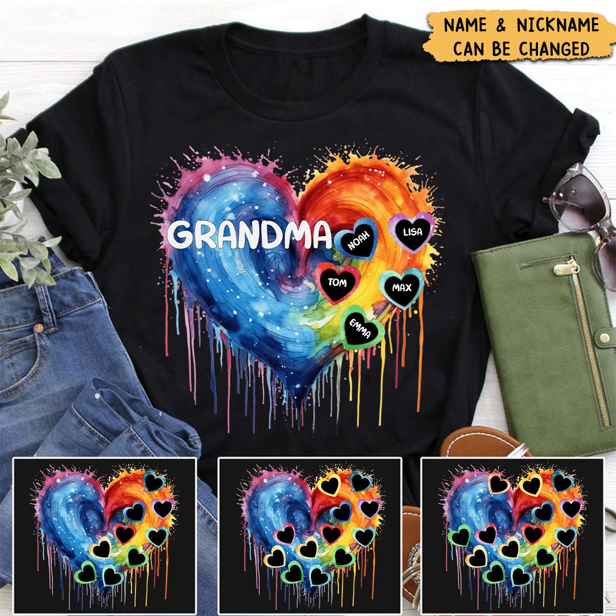 Grandma Sweethearts Custom Names - Personalized Shirt