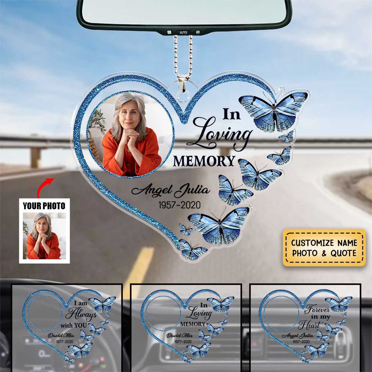 I Am Always With You Enter Name, The Years Upload Photo Personalized Acrylic Ornament