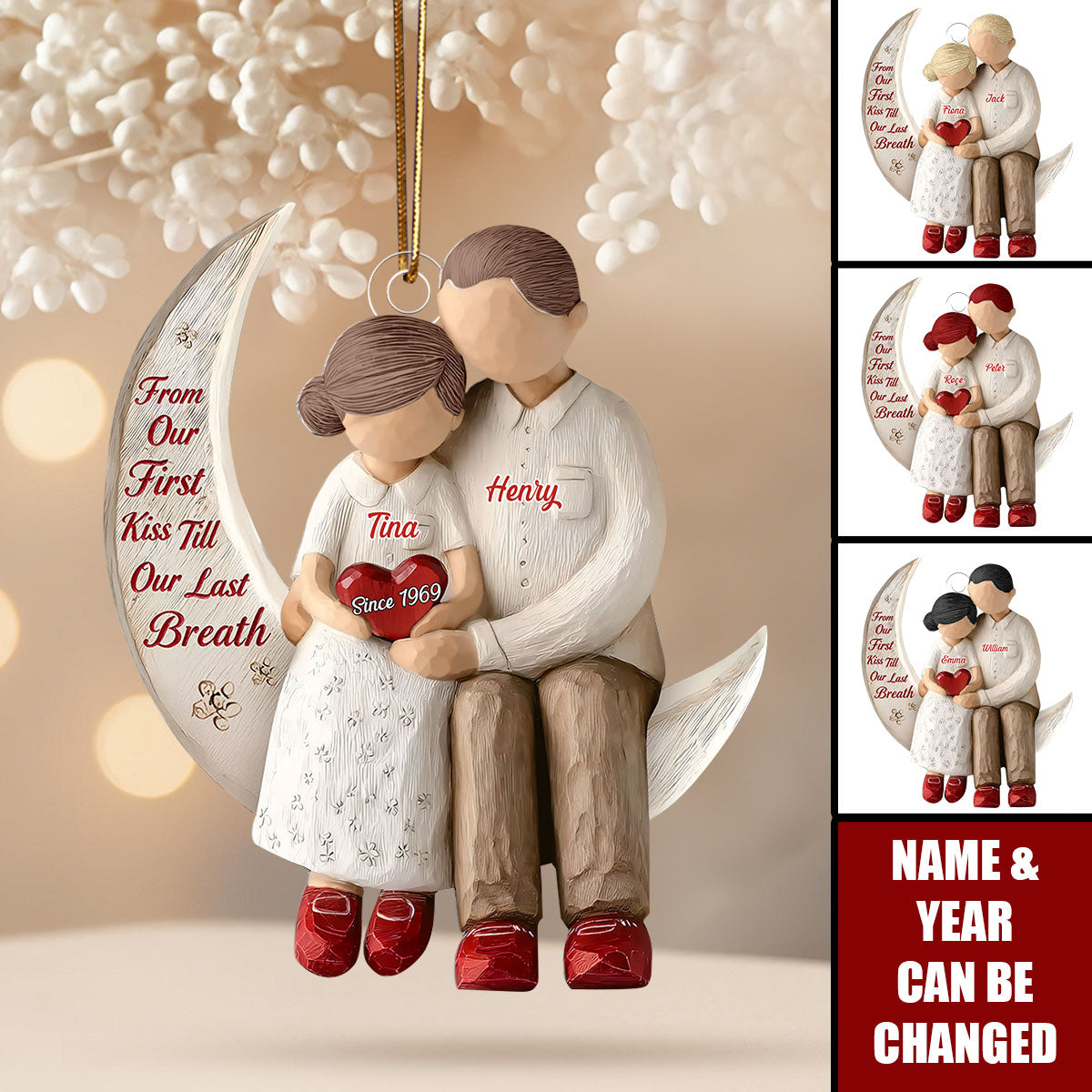 From Our First Kiss Till Our Last Breath - Personalized 1-Layer Acrylic Ornament