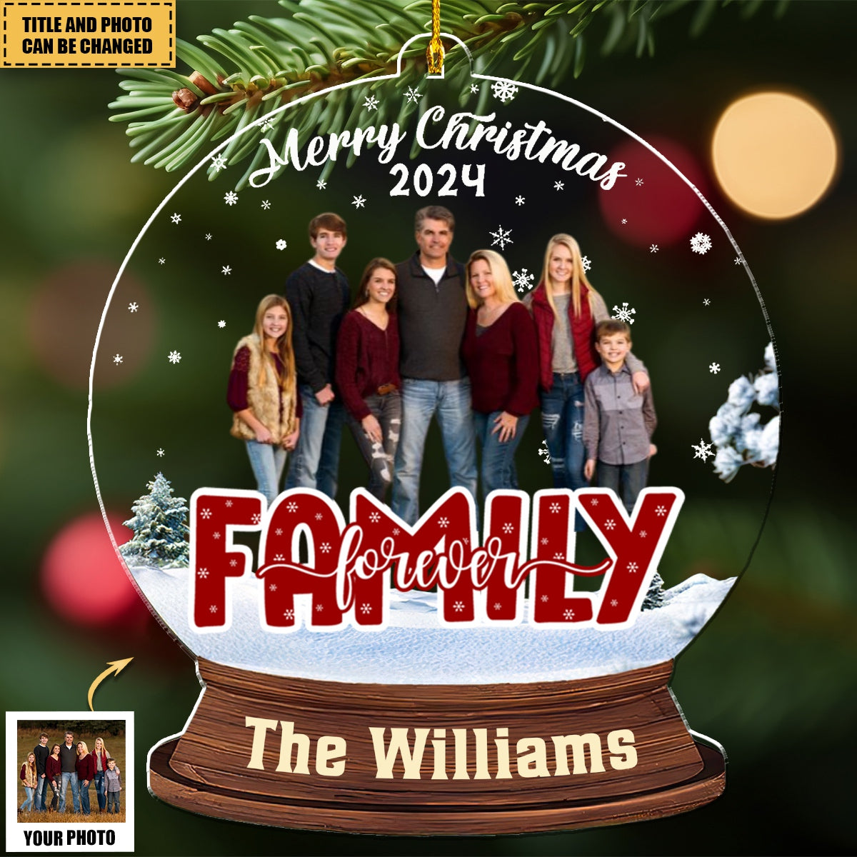 Family Forever - Personalized Custom Acrylic Ornament