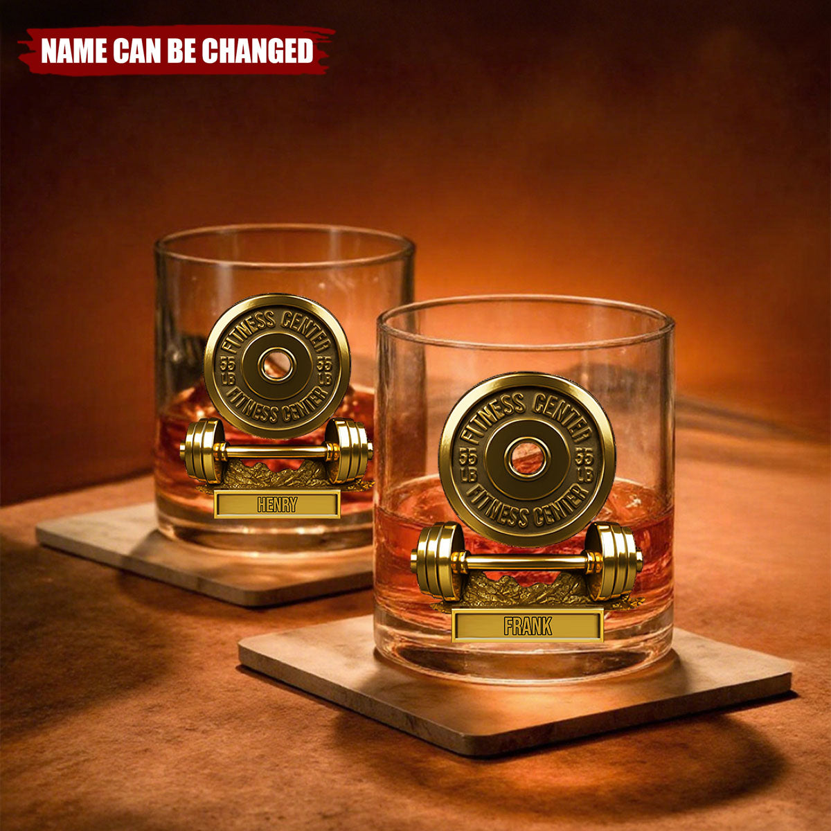 No Pain No Gain - Personalized Fitness Whiskey Glass