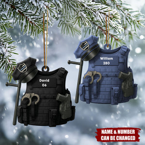 Police Bulletproof Personalized Ornament Gifts For Police Policeman