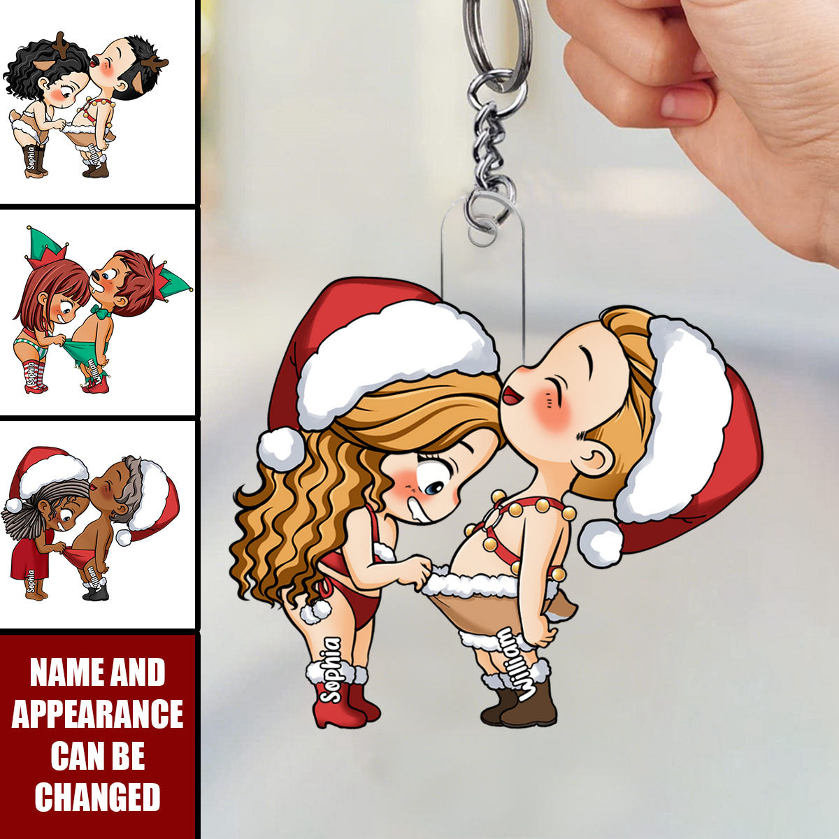 Funny Couple Christmas Gift   - Personalized Acrylic Keychain