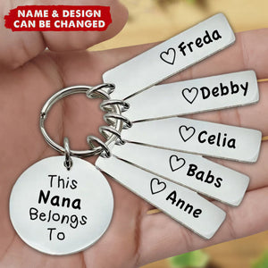 This Nanny Belongs To Keychain Personalized Gift