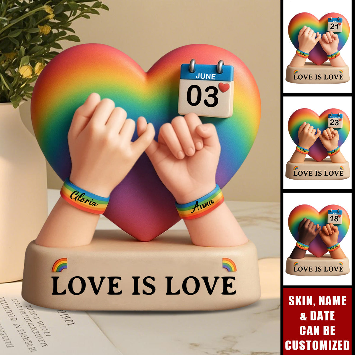 Love Is Love - Personalized LGBT Support Acrylic Plaque
