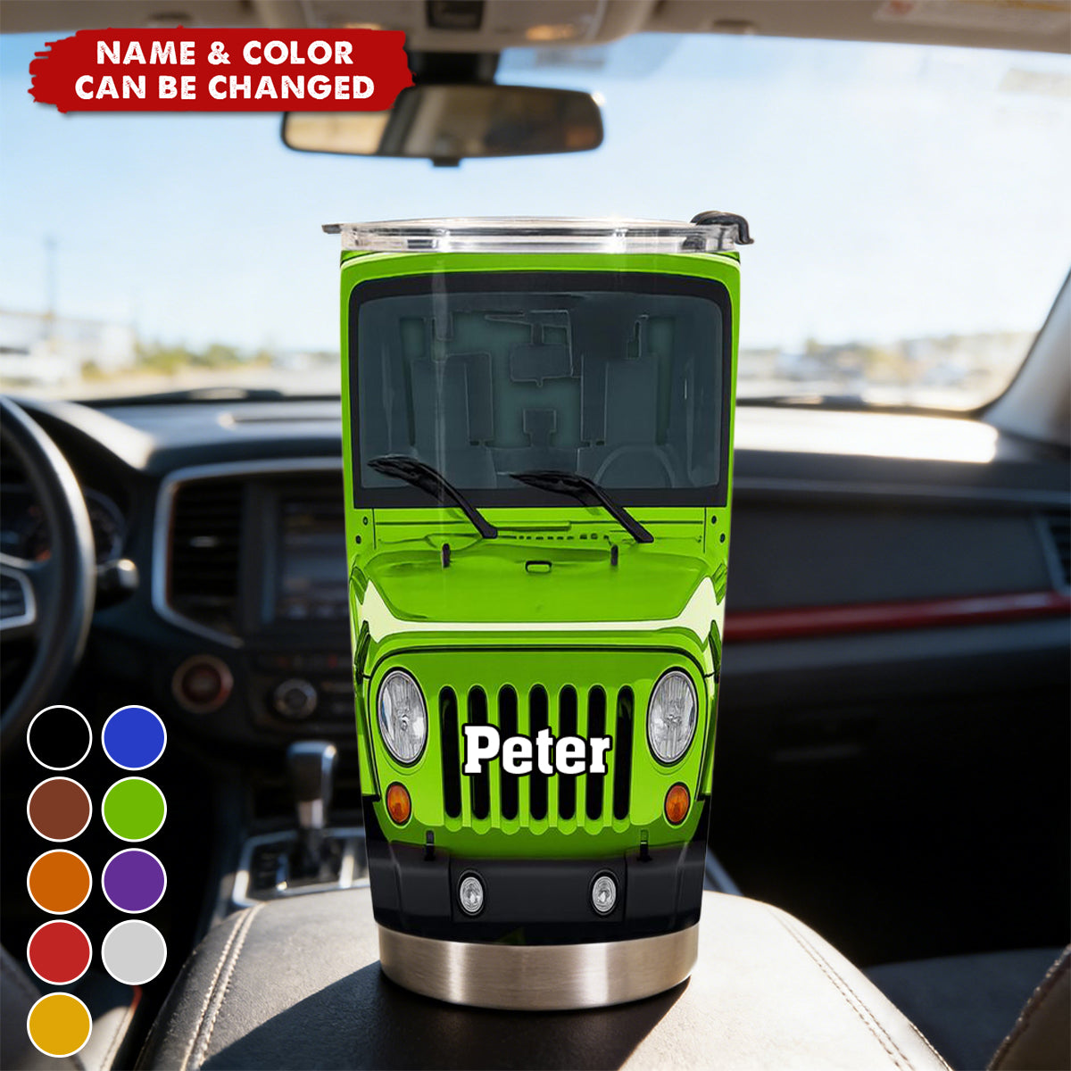 Customizable With Your Name Stainless Steel Tumbler, Gift For Car Enthusiasts