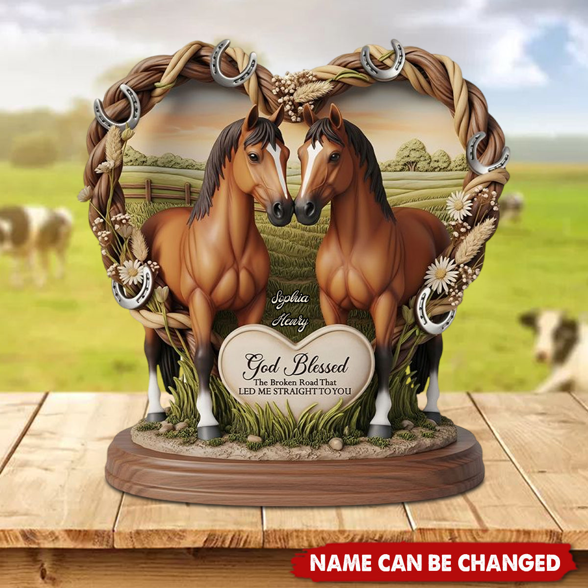 Horse Couple Acrylic Plaque - Personalized Gifts For Couple