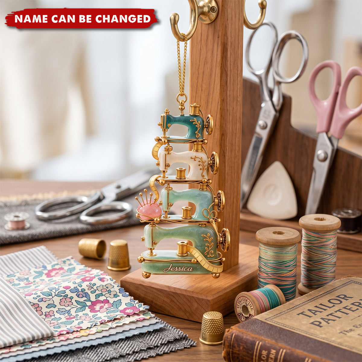 Love Sewing - Personalized Sewing Ornament