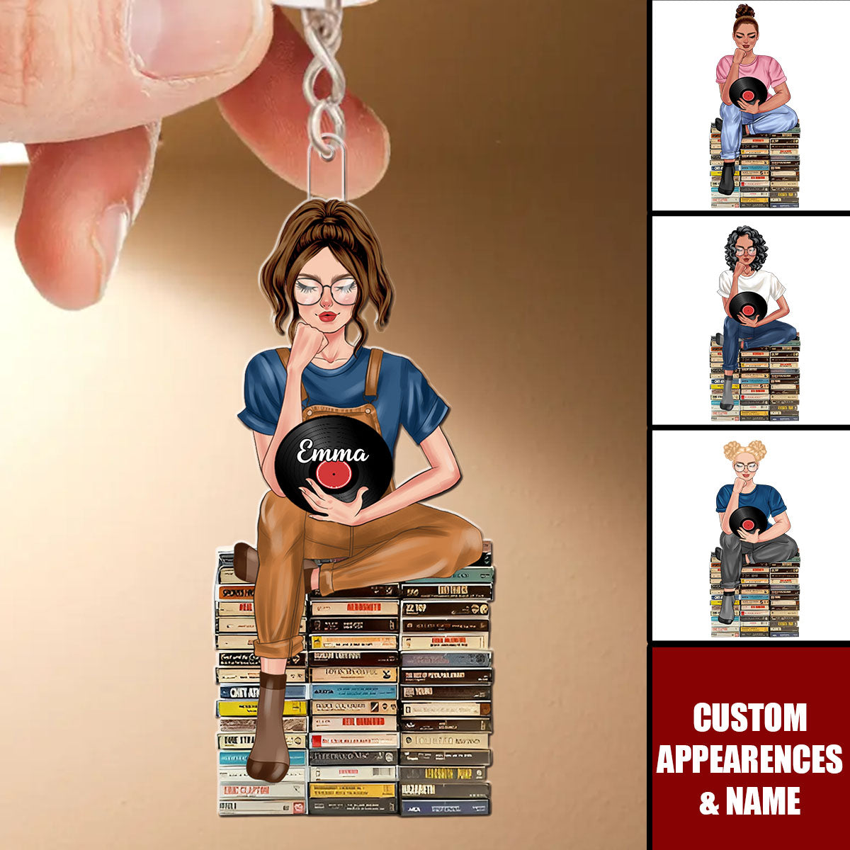 Personalized Gifts For Cassette Tape Lover Keychain