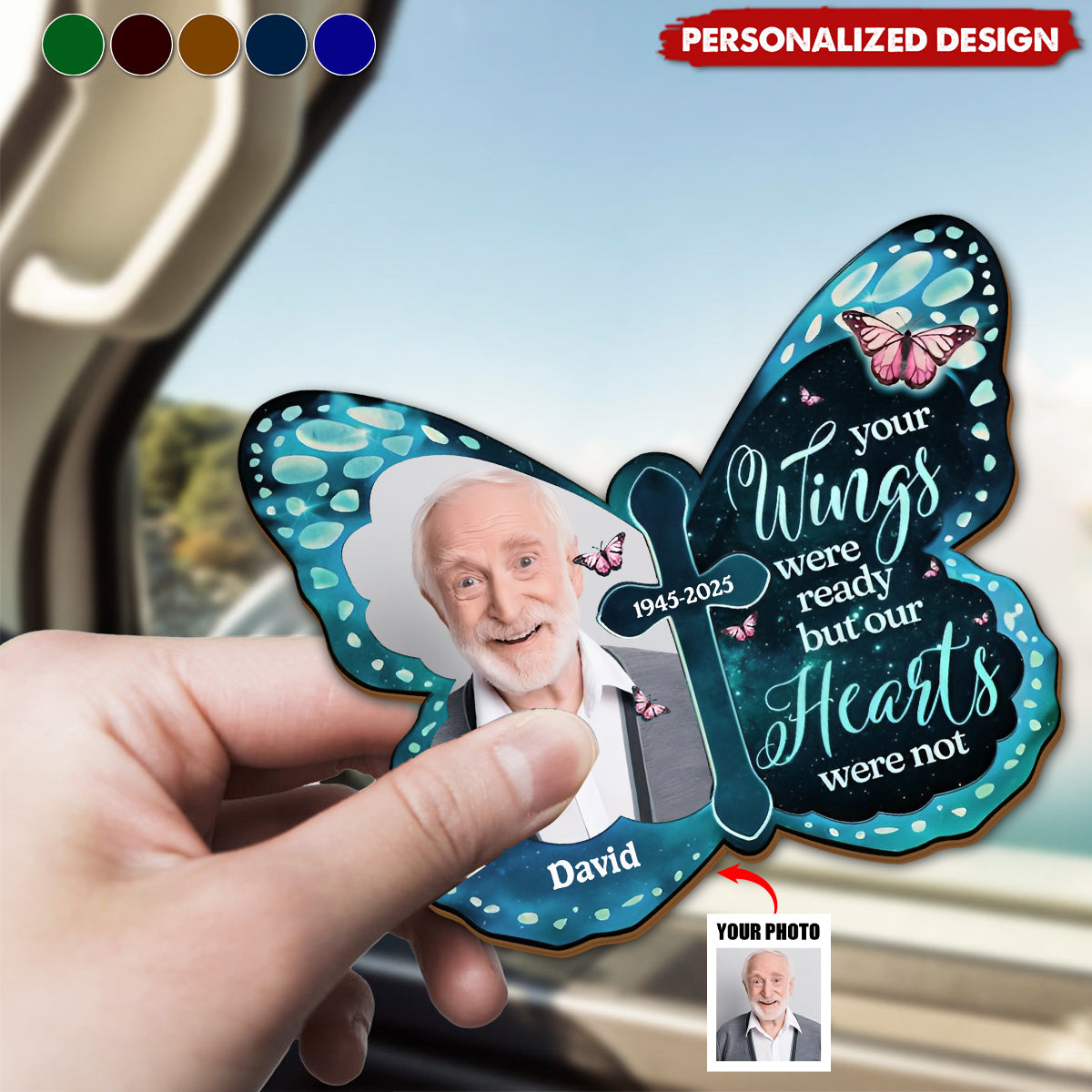 Your Wings Were Ready - Personalized Car Visor Clip