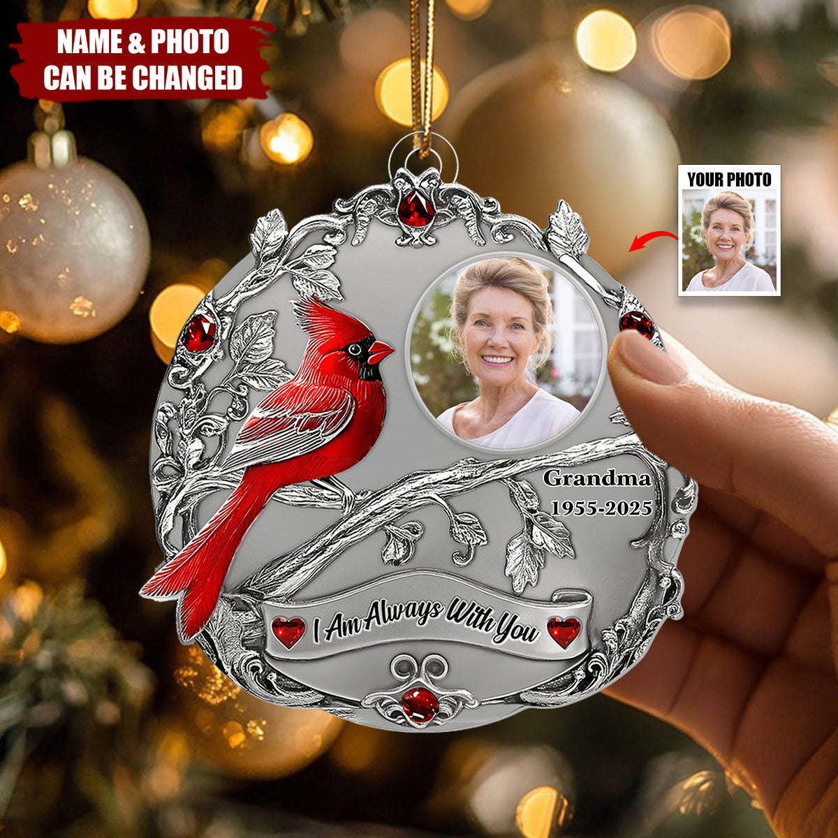 Forever In My Heart-Personalized 1-Layer Acrylic Ornament