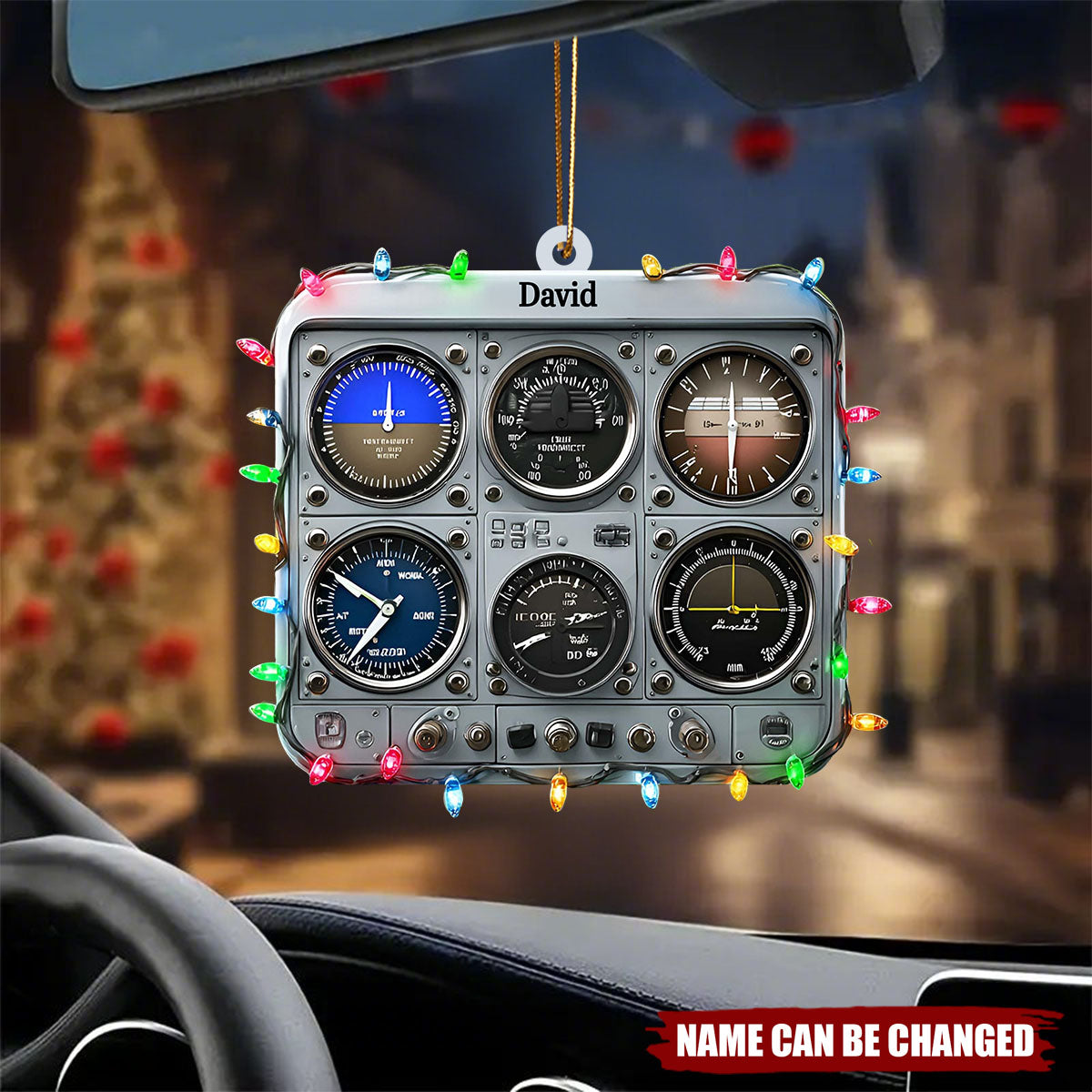 Personalized Pilot Christmas Acrylic Ornament, Custom Air Force Gift