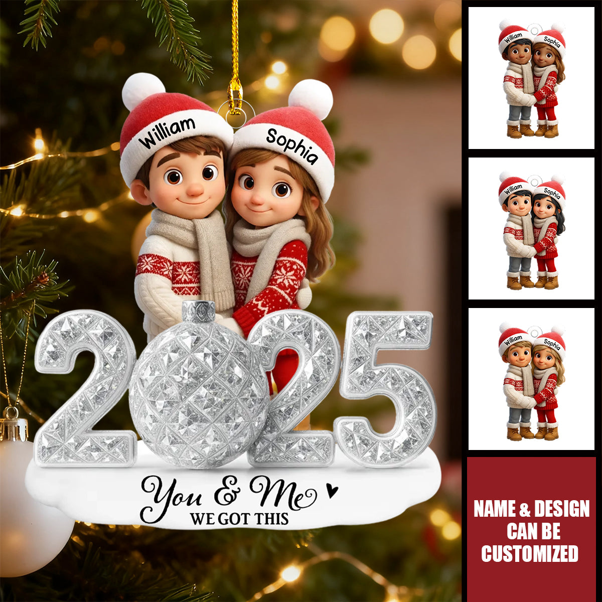 Couple We Got This 3D Crystal Effect - Personalized Acrylic Ornament, Christmas Gift For Him, Gift For Her