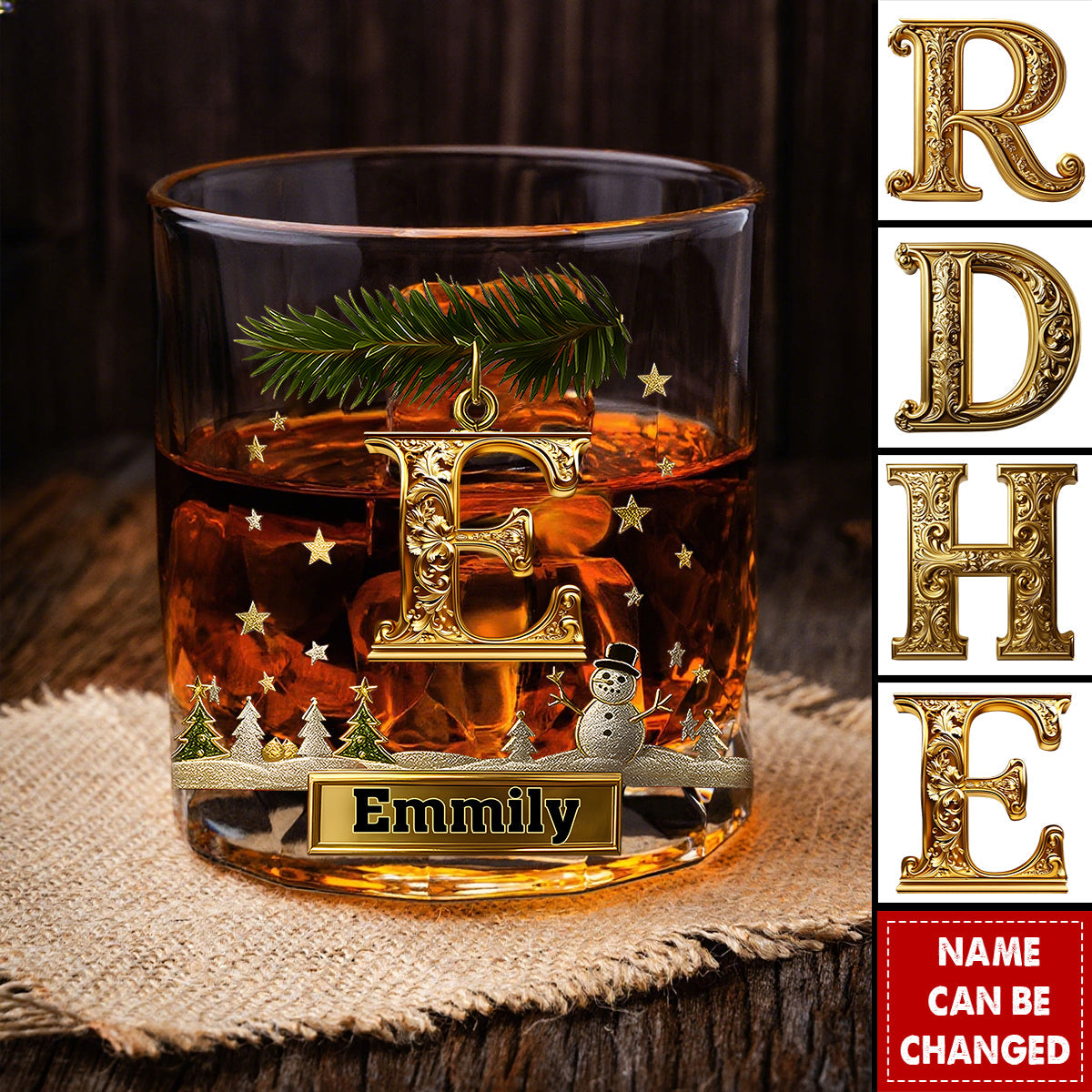 Merry Christmas! - Personalized Family Whiskey Glass