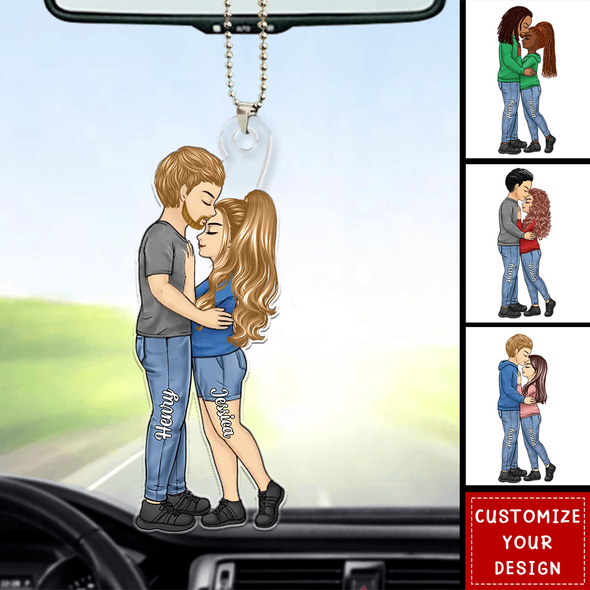 Love Is A Journey Best Traveled Together Personalized Acrylic Ornament