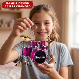 Born To Drum - Personalized Acrylic Keychain