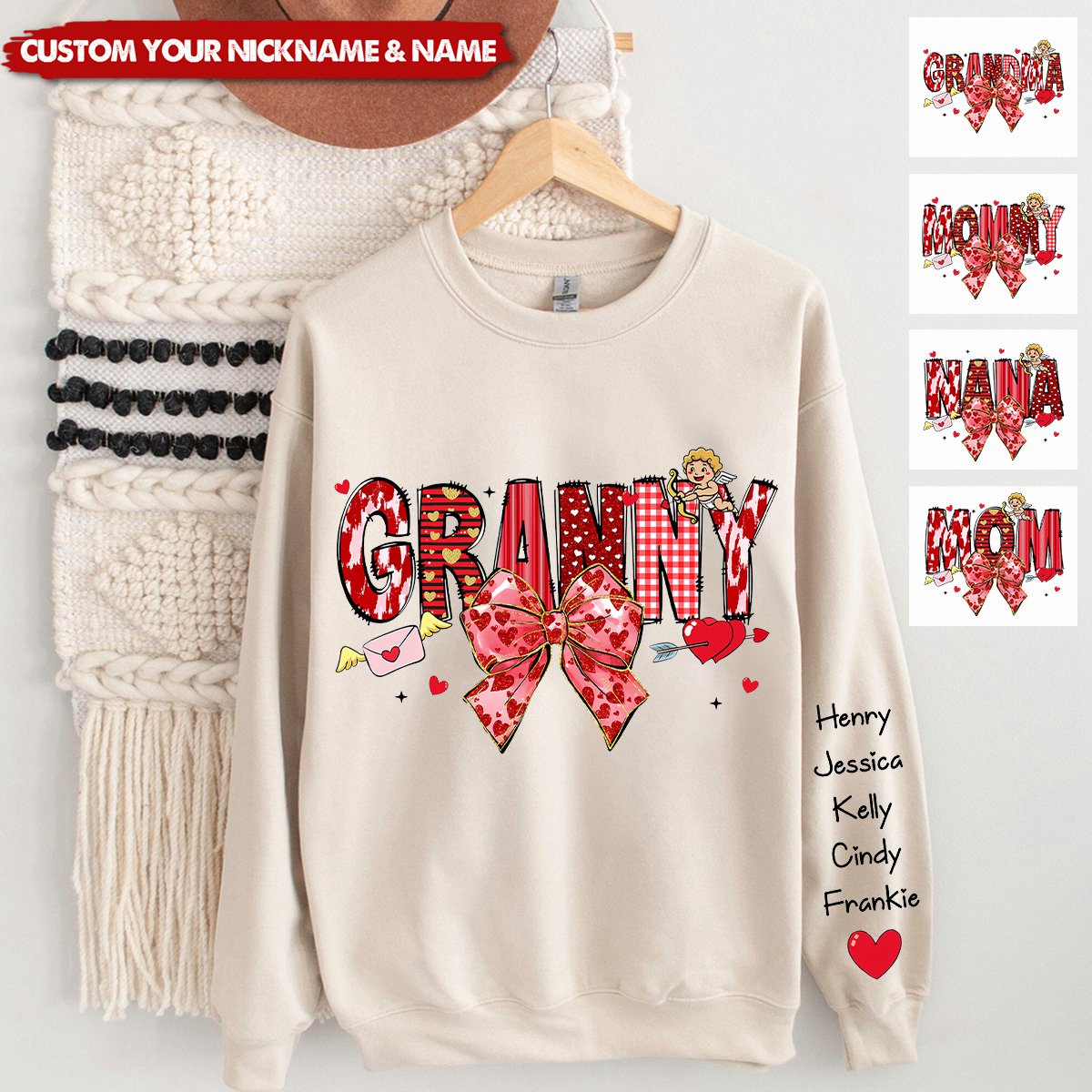 Gigi Mimi Nana Mom Personalized Sweatshirt