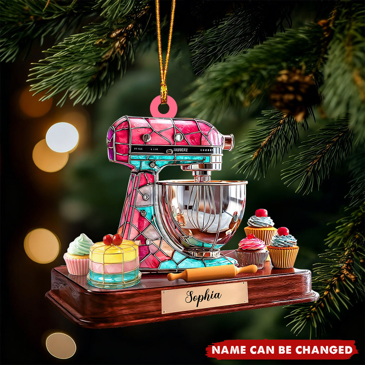 Custom Baker Ornament, Baking Mixer Decor, Baker Christmas Gifts