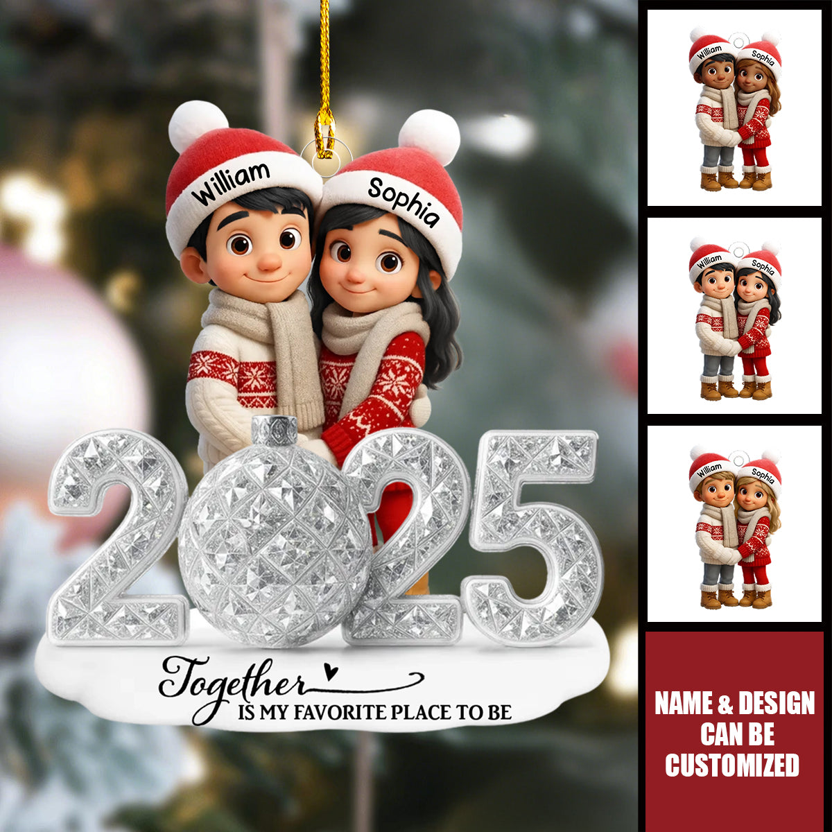 Couple We Got This 3D Crystal Effect - Personalized Acrylic Ornament, Christmas Gift For Him, Gift For Her