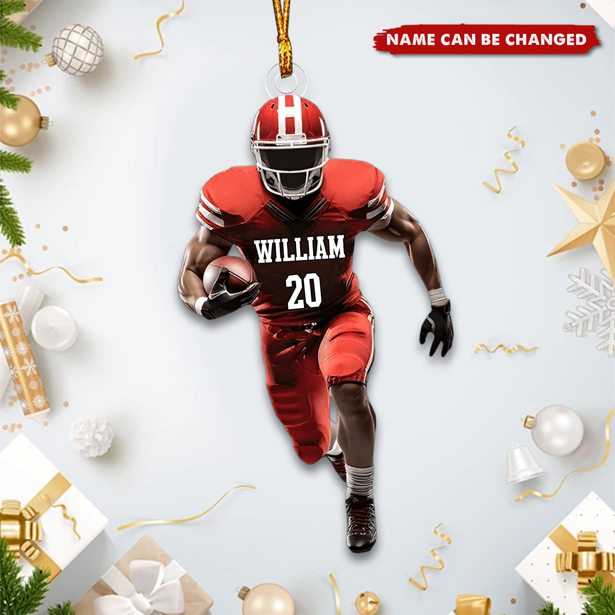 Personalized American Football Player Ornament-Gift For American Football Player