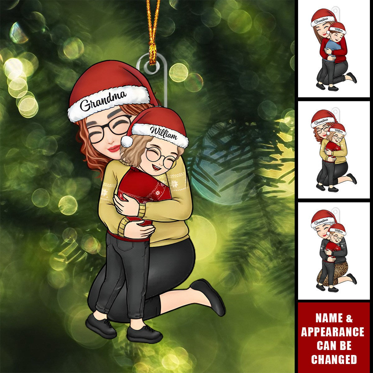 You Are In My Heart Forever, Nana - Family Personalized Custom Ornament - Acrylic Custom Shaped - Christmas Gift For Grandma