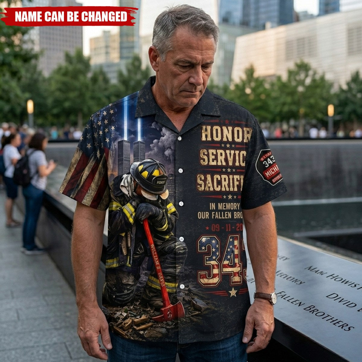 Never Forget Their Sacrifice - Firefighter Memorial Hawaiian Shirt
