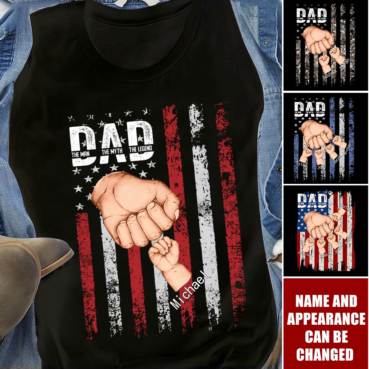 Dad Fist Bump - Personalized Pet Shirt- Father's Day, Gift For Dad