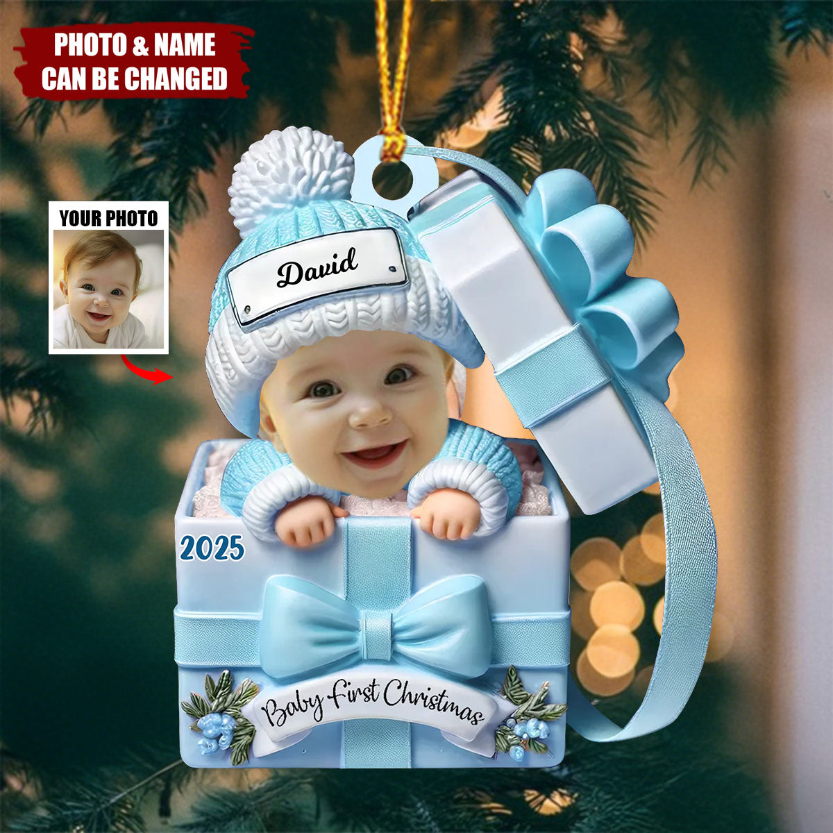 Baby First Christmas - Personalized Acrylic Ornament, Baby Christmas Gift
